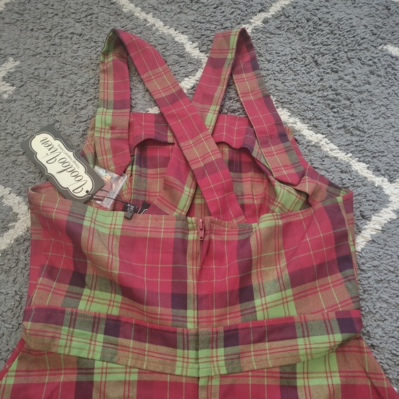 Voodoo Vixen Overall TartanDress Size Small - Picture 8 of 12
